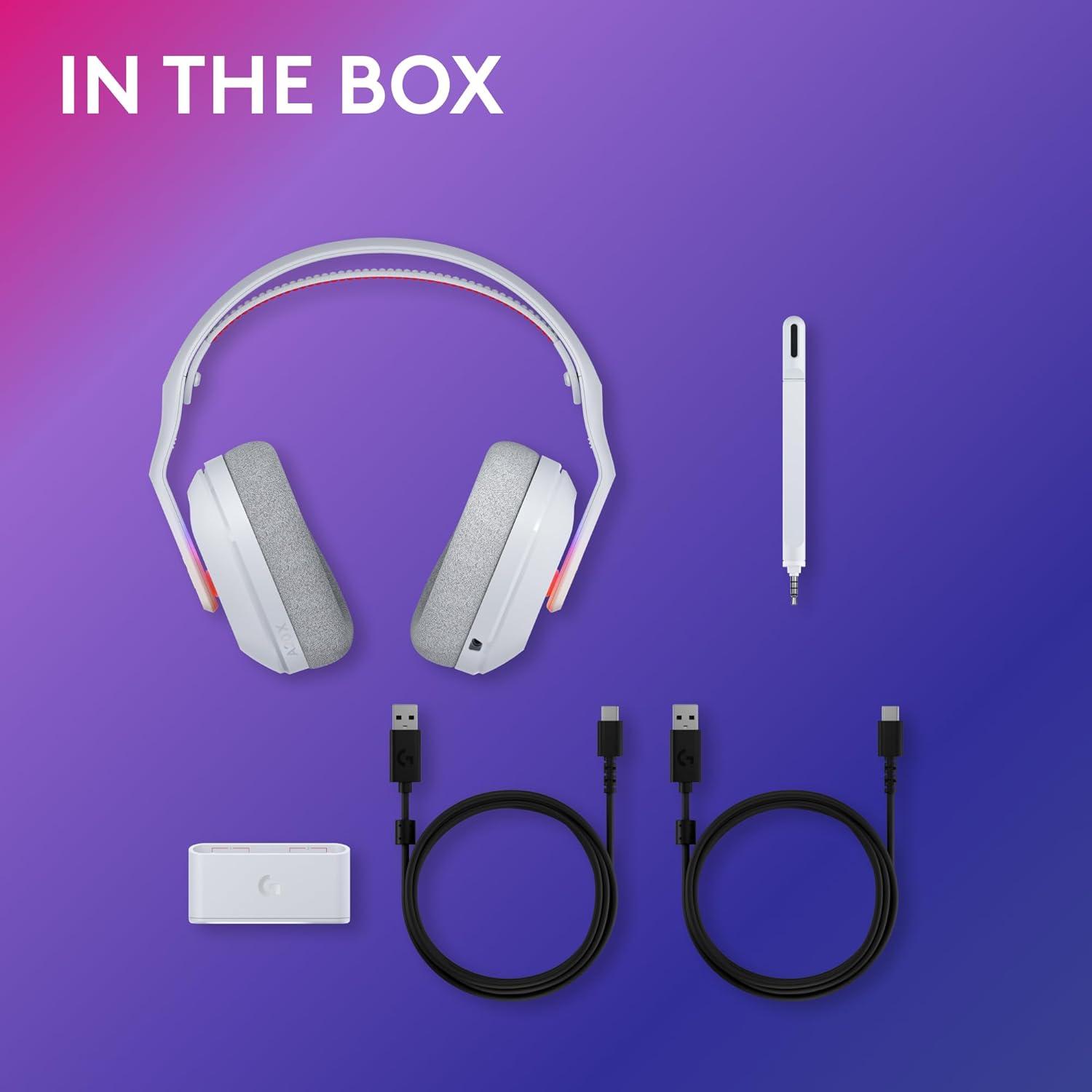 imageLogitech G Astro A20 X Lightspeed Wireless Gaming Headset for PS5 Xbox Switch PC with 2System PLAYSYNC Audio Bluetooth LIGHTSYNC RGB and 48 kHz Boom Mic  BlackWhite