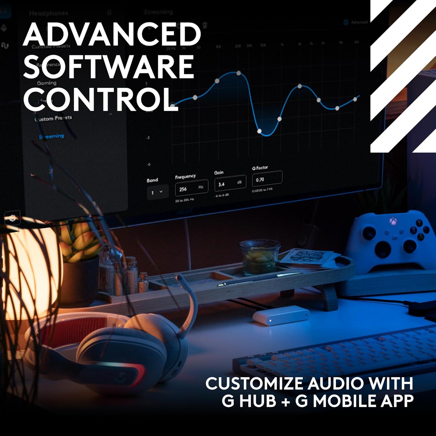 imageLogitech G Astro A20 X Lightspeed Wireless Gaming Headset for PS5 Xbox Switch PC with 2System PLAYSYNC Audio Bluetooth LIGHTSYNC RGB and 48 kHz Boom Mic  BlackWhite