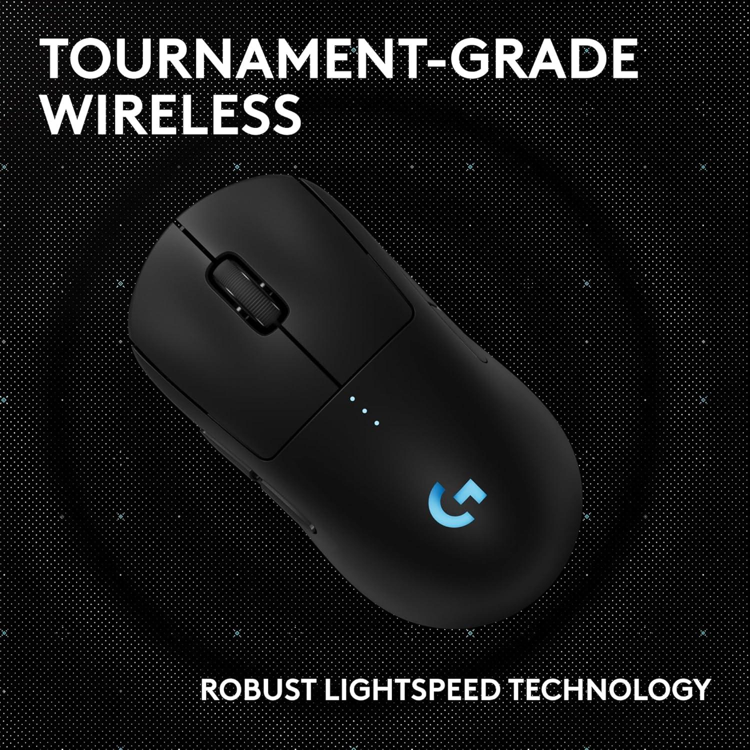 imageLogitech G PRO 2 Lightspeed Wireless Gaming Mouse Right or LeftHanded Mouse with up to 4 Customizable and Switchable Magnetic Side Buttons 44K DPI Sensor USBC Charging for PCMac  BlackBlack