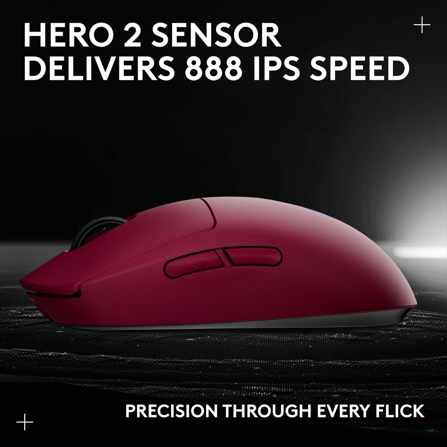 imageLogitech G PRO 2 Lightspeed Wireless Gaming Mouse Right or LeftHanded Mouse with up to 4 Customizable and Switchable Magnetic Side Buttons 44K DPI Sensor USBC Charging for PCMac  BlackMagenta