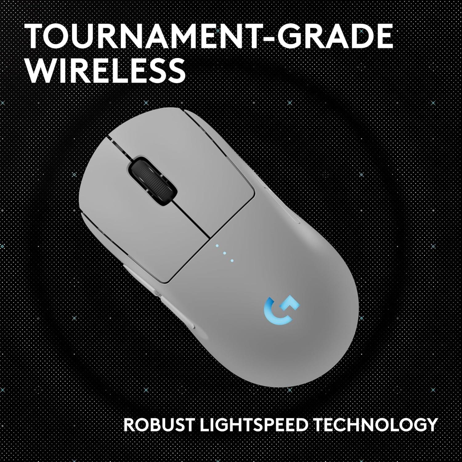 imageLogitech G PRO 2 Lightspeed Wireless Gaming Mouse Right or LeftHanded Mouse with up to 4 Customizable and Switchable Magnetic Side Buttons 44K DPI Sensor USBC Charging for PCMac  BlackWhite