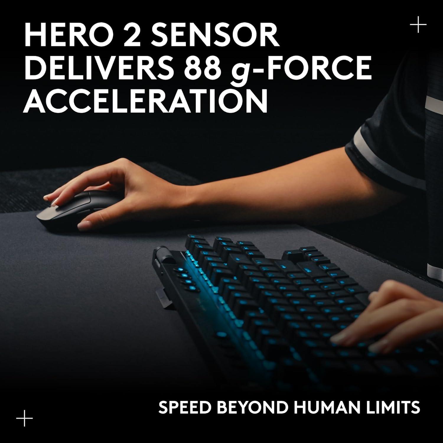 imageLogitech G PRO 2 Lightspeed Wireless Gaming Mouse Right or LeftHanded Mouse with up to 4 Customizable and Switchable Magnetic Side Buttons 44K DPI Sensor USBC Charging for PCMac  BlackBlack