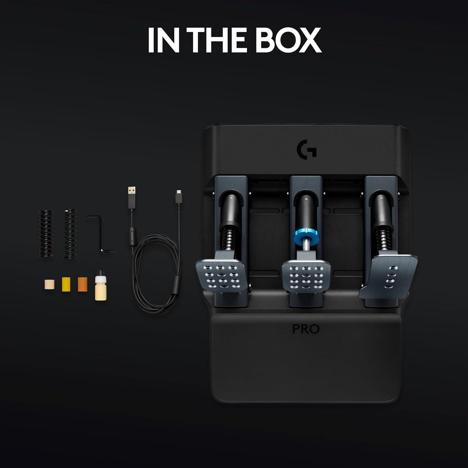 imageLogitech G PRO Racing Pedals  Racing Simulator Pedals with 100kg Load Cell Brake Fully Customizable Swappable Springs ampamp Elastomers Modular Design