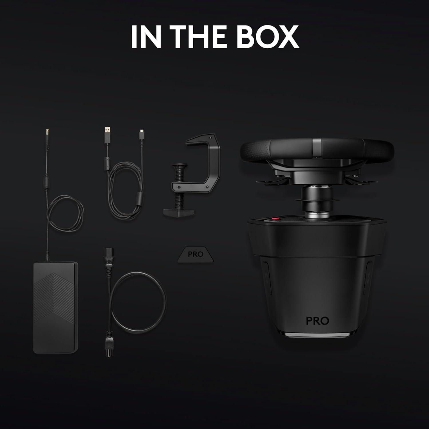 imageLogitech G PRO Racing Wheel  Steering Wheel for PC Xbox Series XS Xbox One Direct Drive 11 Nm Force UltraRealistic Feedback Magnetic Gear Shift Paddles Dual Clutch PRO Button LayoutPlaystationPC