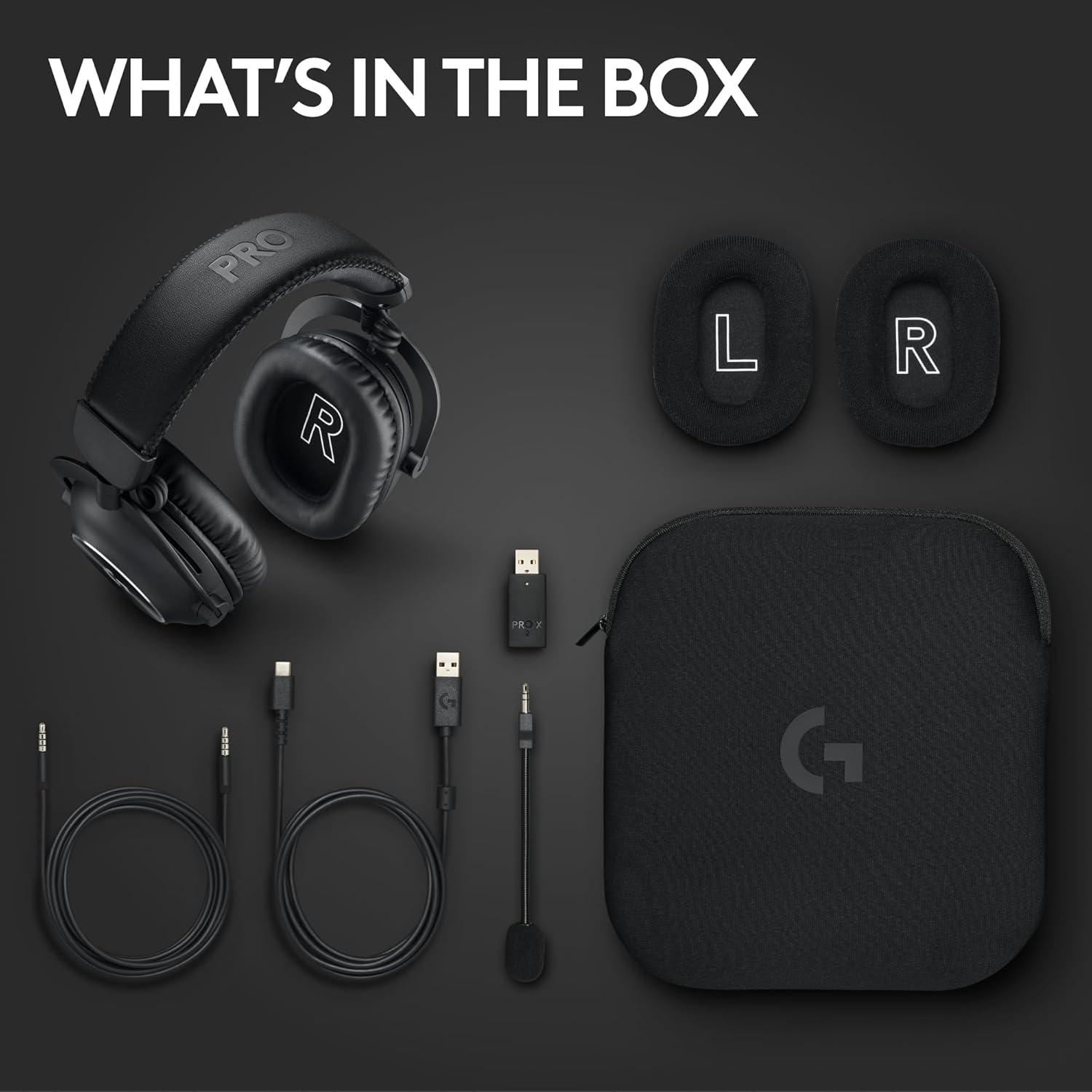 imageLogitech G PRO X 2 Lightspeed Wireless Gaming Headset Wireless Gaming Headphones with Mic 50mm Graphene Drivers 202071 Surround BluetoothUSB35mm Aux for PS4PS5PCNintendo Switch  WhiteBlack