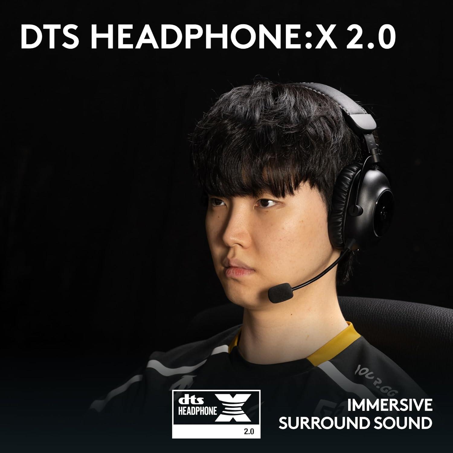 imageLogitech G PRO X 2 Lightspeed Wireless Gaming Headset Wireless Gaming Headphones with Mic 50mm Graphene Drivers 202071 Surround BluetoothUSB35mm Aux for PS4PS5PCNintendo Switch  WhiteBlack