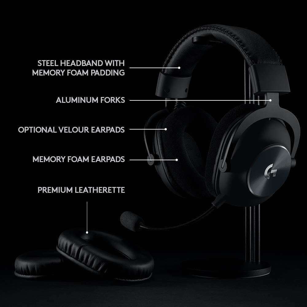 imageLogitech G PRO X Wireless LIGHTSPEED Gaming Headset with Blue VOCE Mic Filter Tech 50 mm PROG Drivers and DTS HeadphoneX 20 Surround Sound 20 Hour Battery Life  BlackHeadset