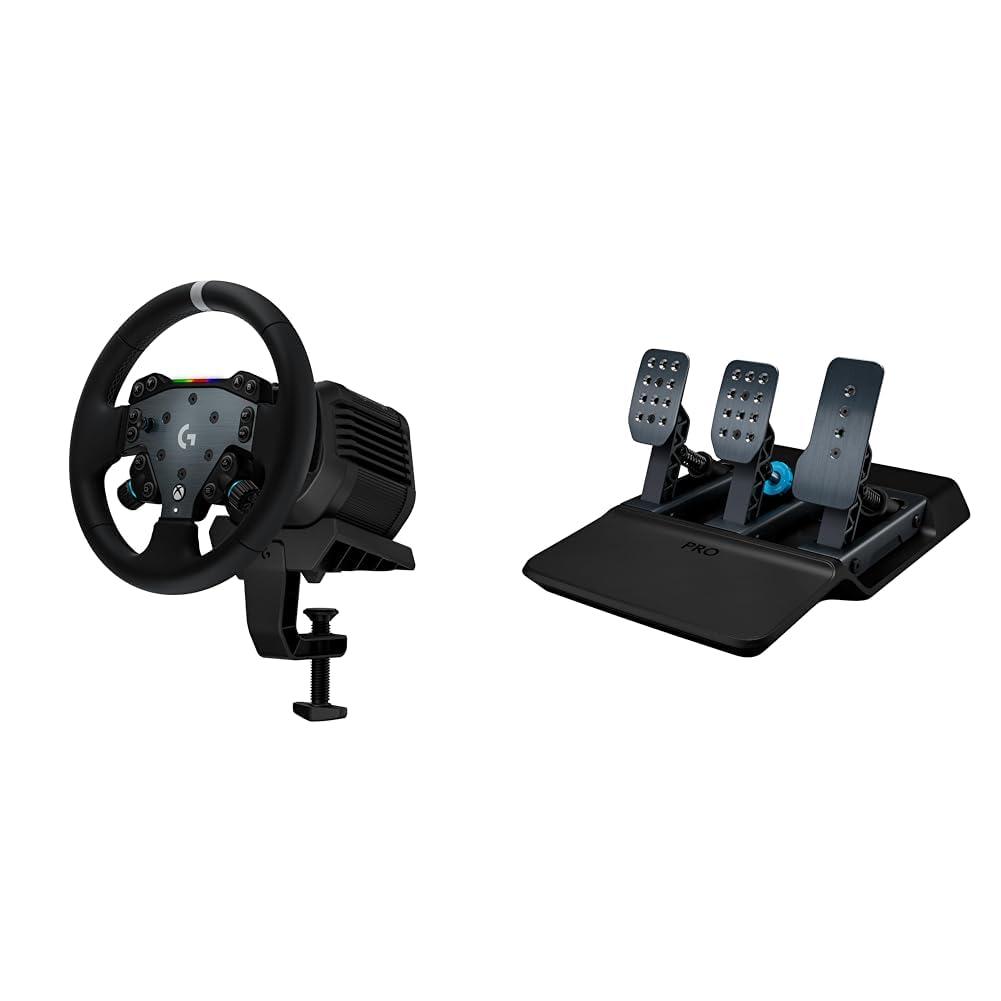 imageLogitech G RS50 System 3Piece Sim Racing Steering Wheel Setup  RS50 Wheel base with 8 Nm Direct Drive RS Wheel Hub with 13 Buttons and RS Round Wheel 11inch  For PS5PS4PCXbox  PC
