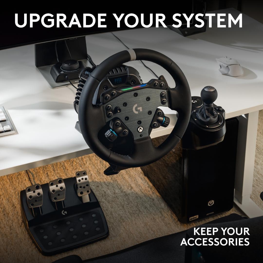 imageLogitech G RS50 System 3Piece Sim Racing Steering Wheel Setup  RS50 Wheel base with 8 Nm Direct Drive RS Wheel Hub with 13 Buttons and RS Round Wheel 11inch  For PS5PS4PCXbox  PC