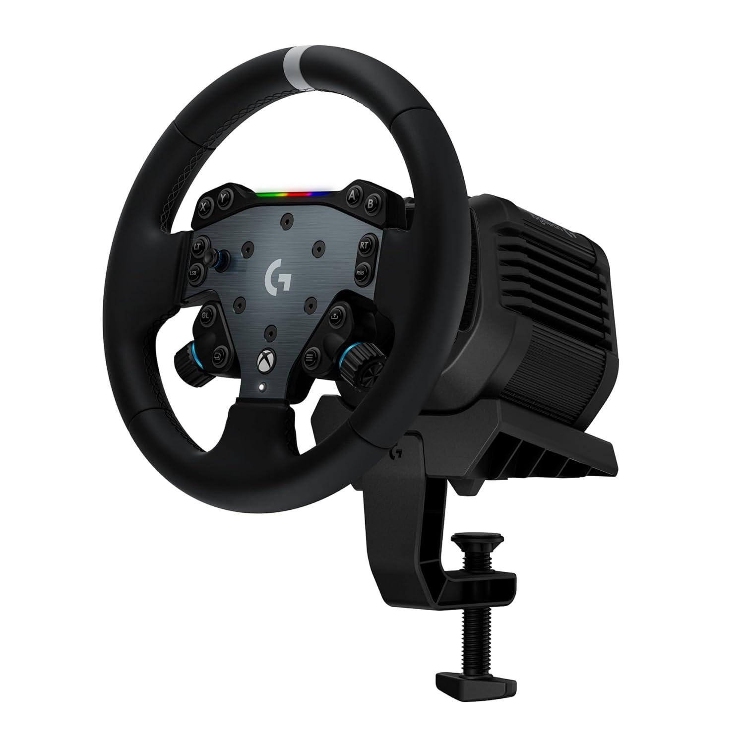 imageLogitech G RS50 System 3Piece Sim Racing Steering Wheel Setup  RS50 Wheel base with 8 Nm Direct Drive RS Wheel Hub with 13 Buttons and RS Round Wheel 11inch  For PS5PS4PCXbox  PC