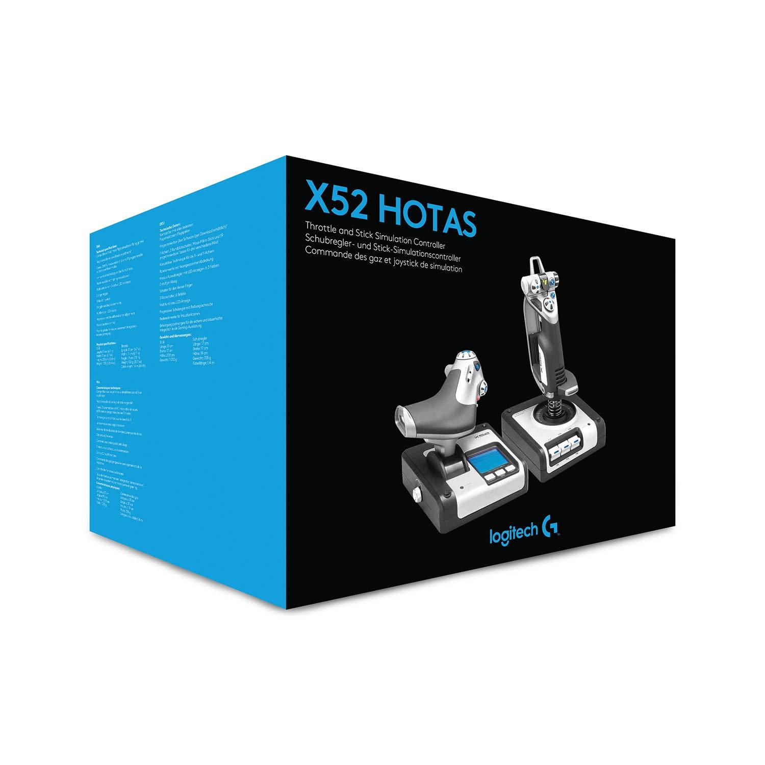 imageLogitech G X52 Flight Control System  Standard PackagingBlack Blue Silver