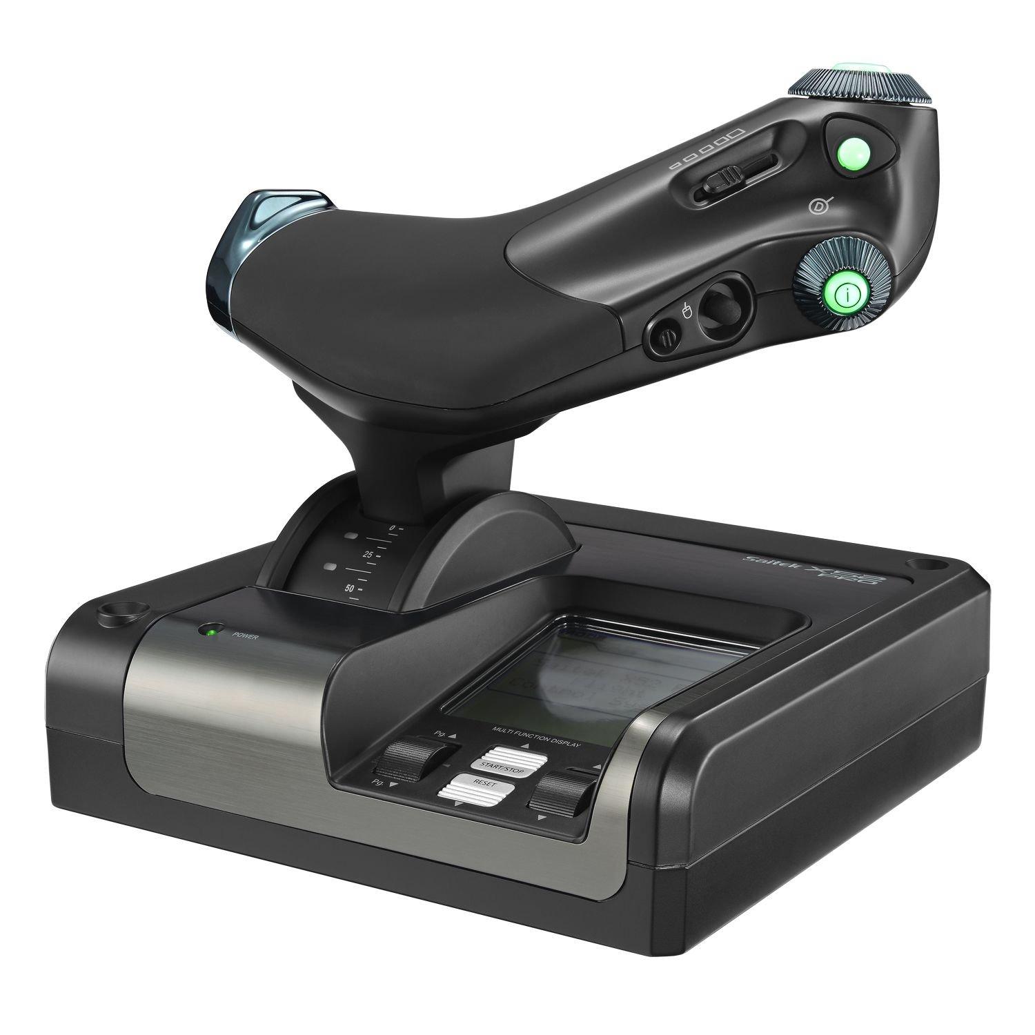 imageLogitech G X52 Pro USB Flight Control System HOTAS Joystick and Throttle for Flight Simulators LCD Display 3D Twist Rudder Programmable Commands USB 20 Compatible with Windows PCStandard Packaging