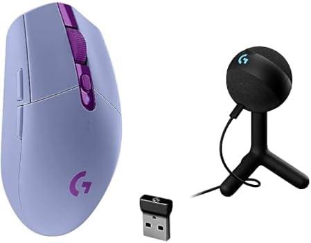 imageLogitech G305 LIGHTSPEED Wireless Gaming Mouse Hero 12K Sensor 12000 DPI Lightweight 6 Programmable Buttons 250h Battery Life OnBoard Memory PCMac  LilacLilac