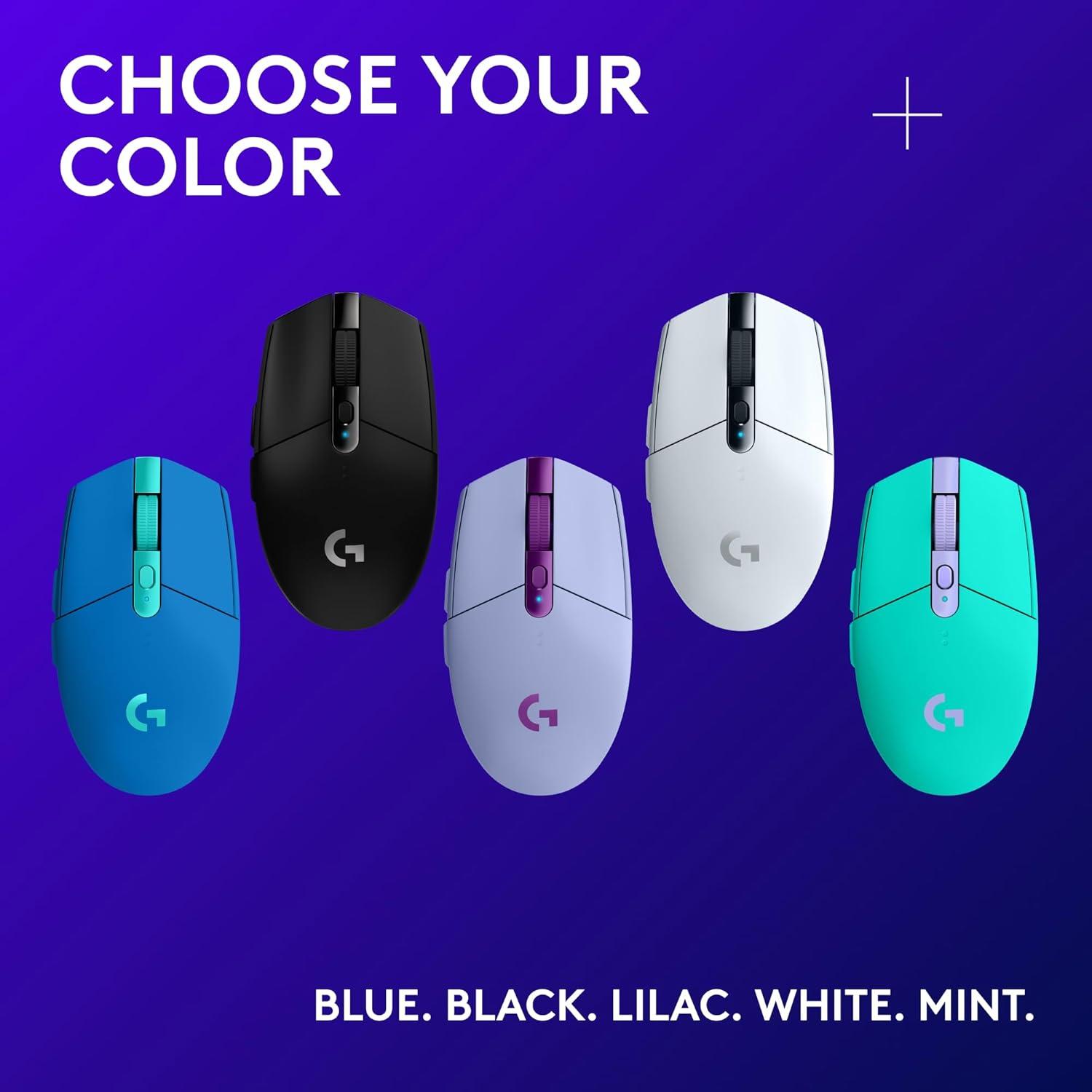 imageLogitech G305 LIGHTSPEED Wireless Gaming Mouse Hero 12K Sensor 12000 DPI Lightweight 6 Programmable Buttons 250h Battery Life OnBoard Memory PCMac  LilacLilac