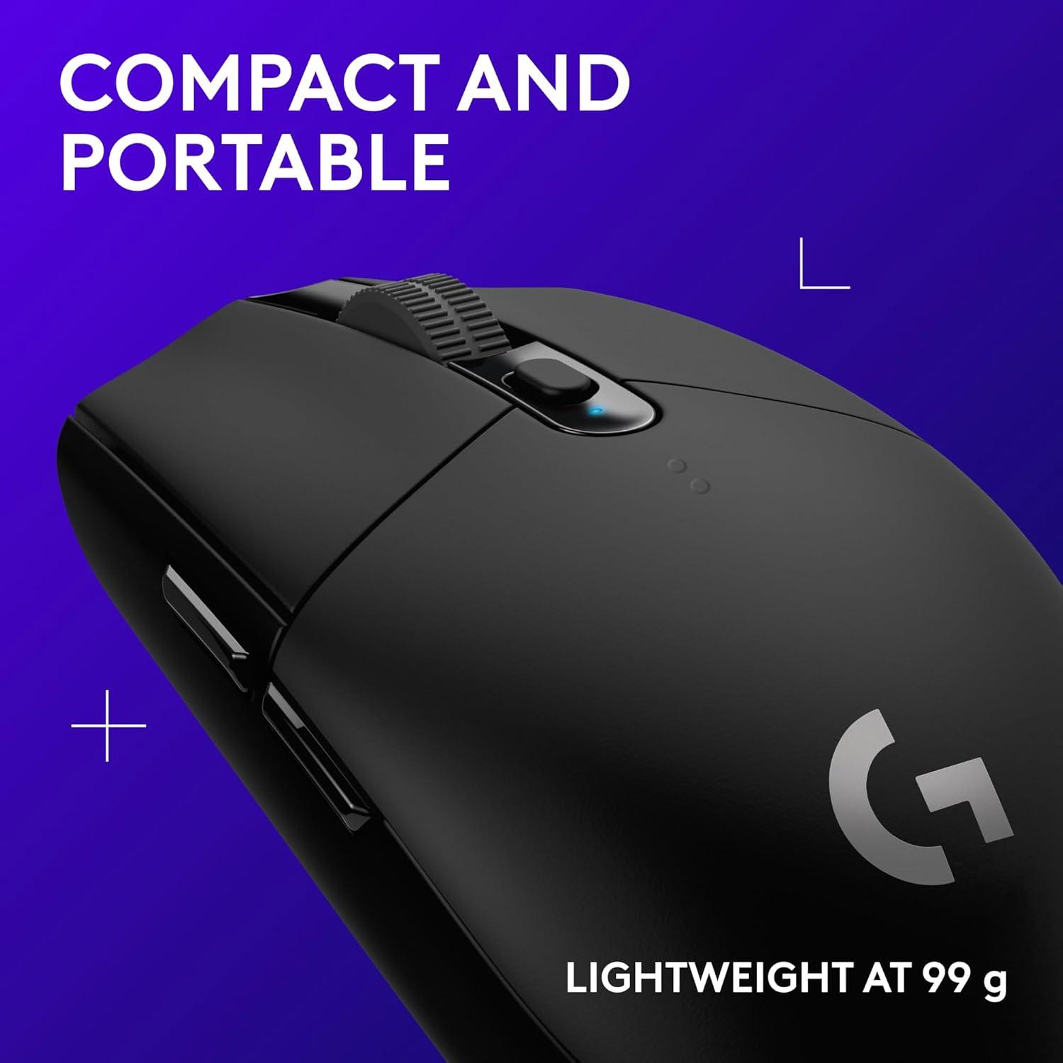imageLogitech G305 LIGHTSPEED Wireless Gaming Mouse Hero 12K Sensor 12000 DPI Lightweight 6 Programmable Buttons 250h Battery Life OnBoard Memory PCMac  LilacBlack