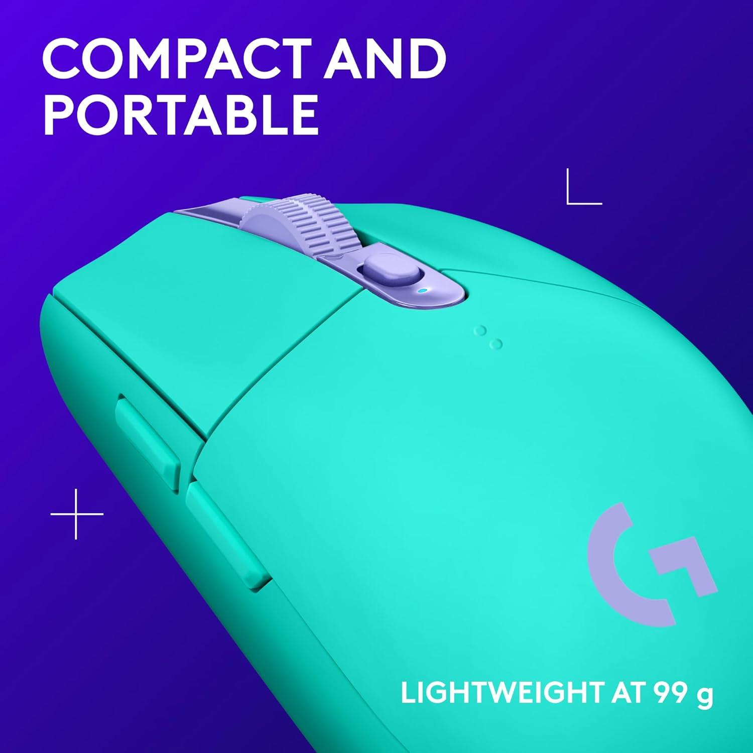 imageLogitech G305 LIGHTSPEED Wireless Gaming Mouse Hero 12K Sensor 12000 DPI Lightweight 6 Programmable Buttons 250h Battery Life OnBoard Memory PCMac  LilacMint