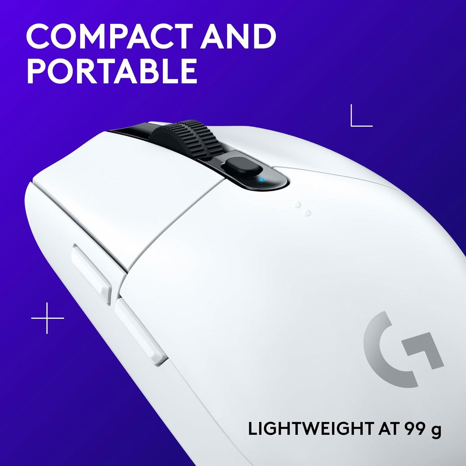 imageLogitech G305 LIGHTSPEED Wireless Gaming Mouse Hero 12K Sensor 12000 DPI Lightweight 6 Programmable Buttons 250h Battery Life OnBoard Memory PCMac  LilacWhite