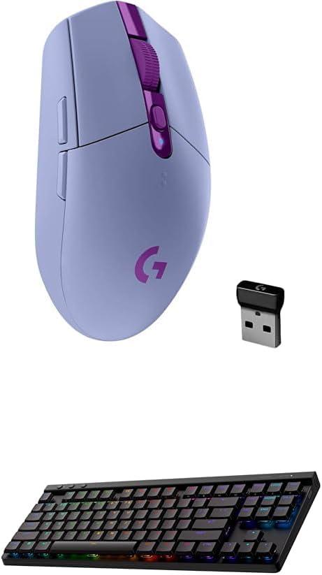 imageLogitech G305 LIGHTSPEED Wireless Gaming Mouse Hero 12K Sensor 12000 DPI Lightweight 6 Programmable Buttons 250h Battery Life OnBoard Memory PCMac  LilacLilac
