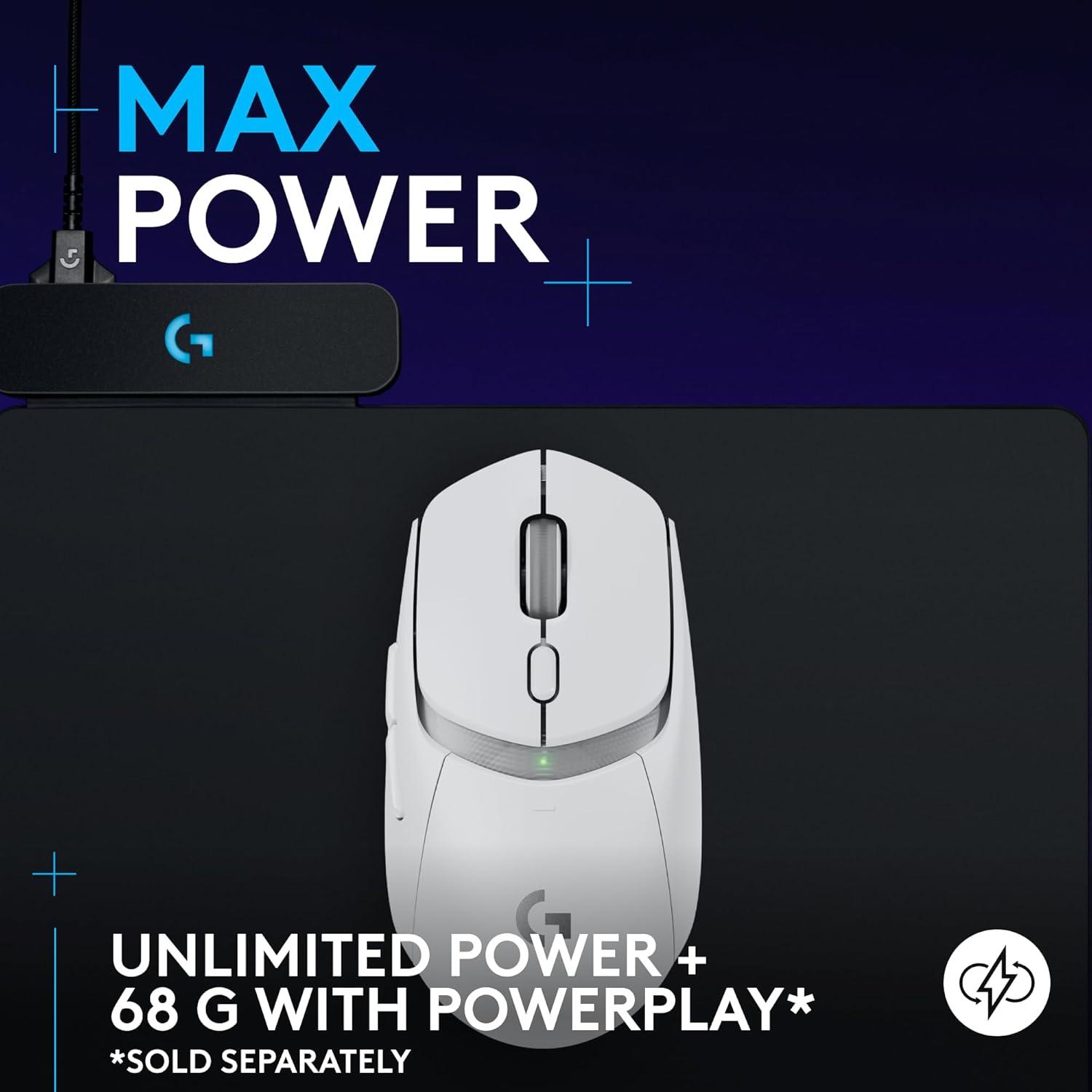 imageLogitech G309 Lightspeed Wireless Gaming Mouse Lightweight LIGHTFORCE Switches Hero 25K Sensor 300 hr Battery 6 Programmable Buttons PC ampamp Mac  WhiteWhite