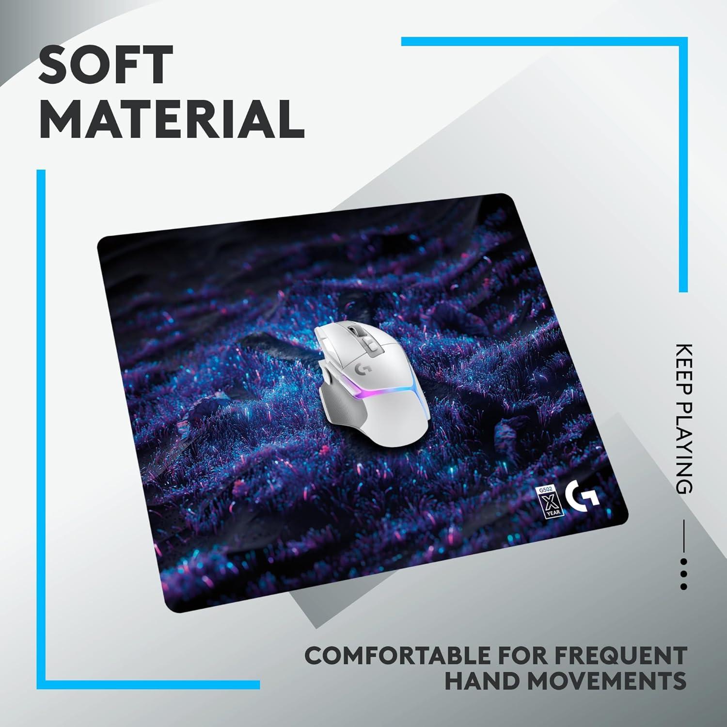 imageLogitech G640 SE Large Cloth Gaming Mouse Pad Optimized for Gaming Sensors Moderate Surface Friction NonSlip Mouse Mat  10th Anniversary10th Anniversary Edition