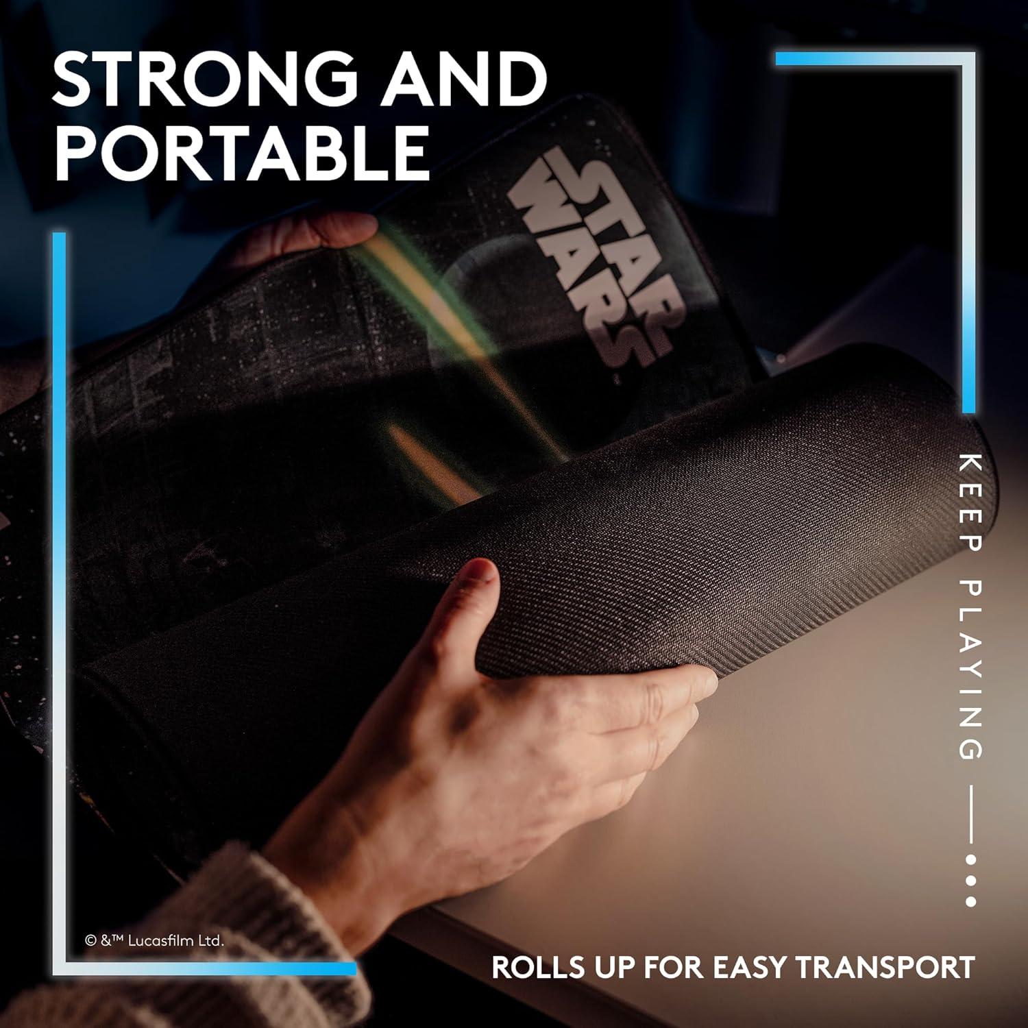 imageLogitech G640 SE Large Cloth Gaming Mouse Pad Optimized for Gaming Sensors Moderate Surface Friction NonSlip Mouse Mat  10th AnniversaryMilennium Falcon Edition