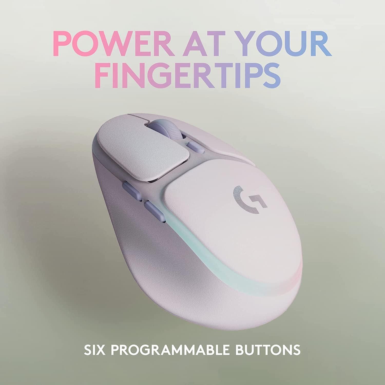 imageLogitech G705 Wireless Gaming Mouse Customizable LIGHTSYNC RGB Lighting Lightspeed Wireless Bluetooth Connectivity Lightweight PCMacLaptop  White MistG705 Mouse