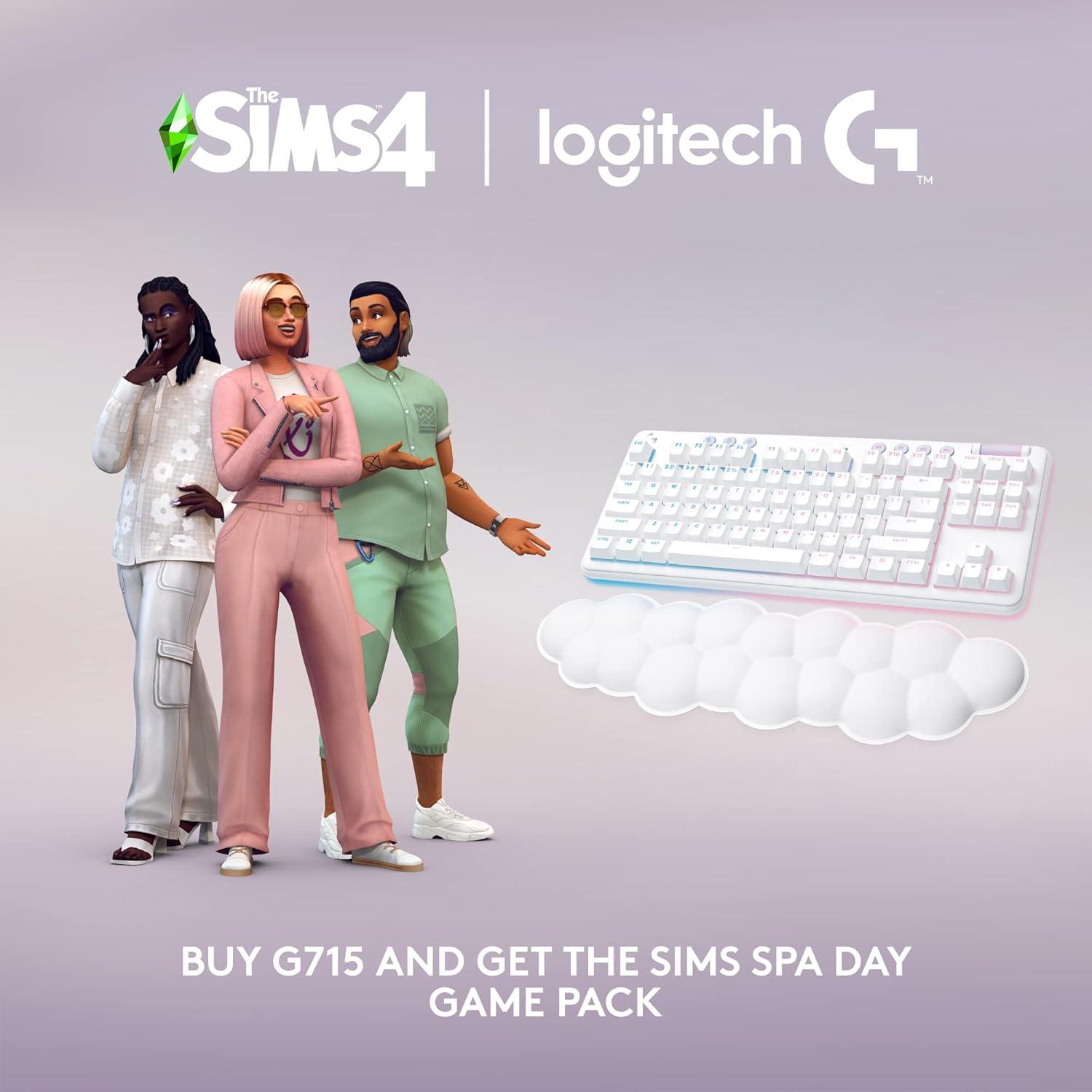 imageLogitech G713 Wired Mechanical Gaming Keyboard with LIGHTSYNC RGB Lighting Tactile Switches GX Brown and Keyboard Palm Rest PC and Mac Compatible  White MistWireless