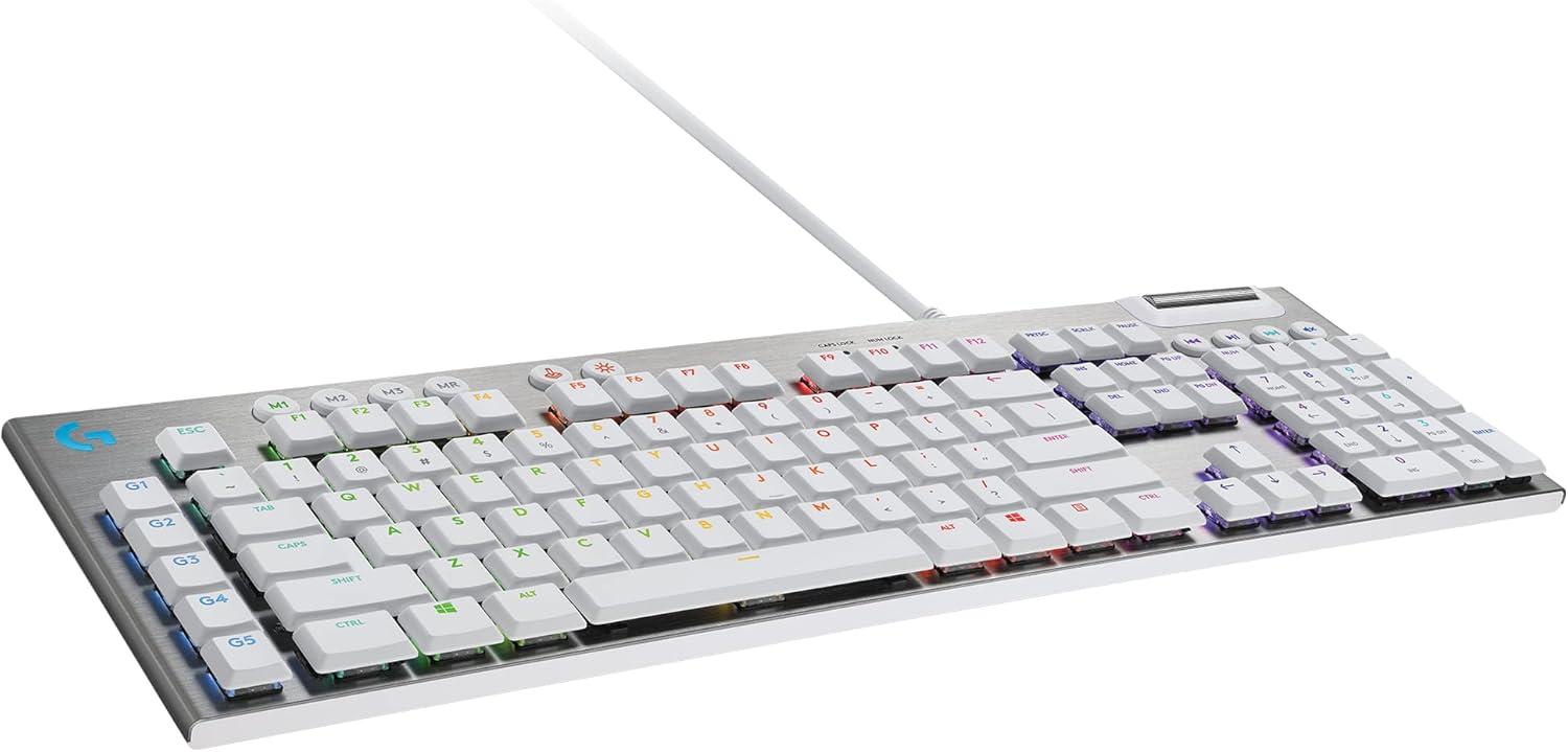 imageLogitech G915 TKL Tenkeyless Lightspeed Wireless RGB Mechanical Gaming Keyboard Low Profile Switch Options Lightsync RGB Advanced Wireless and Bluetooth Support  TactileWhite