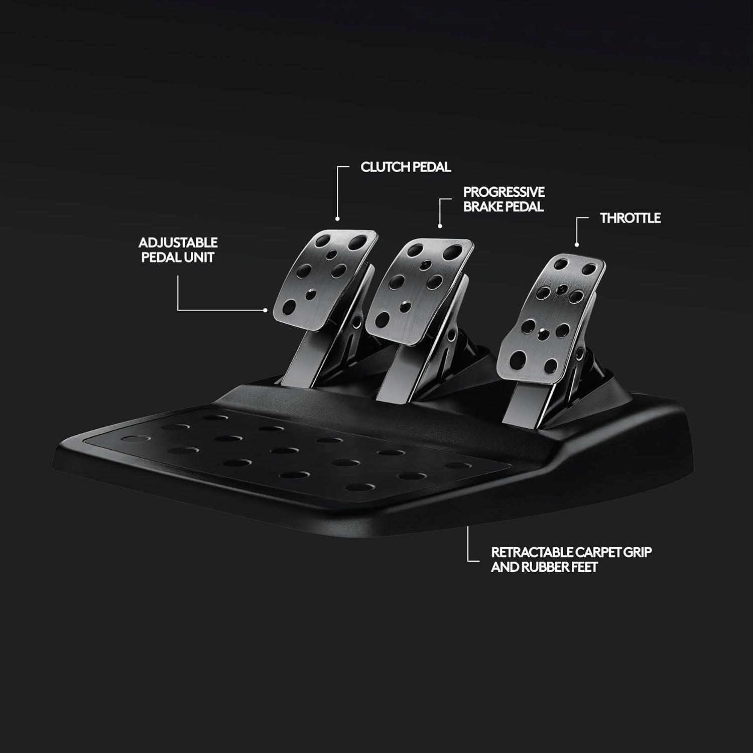 imageLogitech G920 Driving Force Racing Wheel and Floor Pedals Real Force Feedback Stainless Steel Paddle Shifters Leather Steering Wheel Cover for Xbox Series XS Xbox One PC Mac  BlackWheel Kit