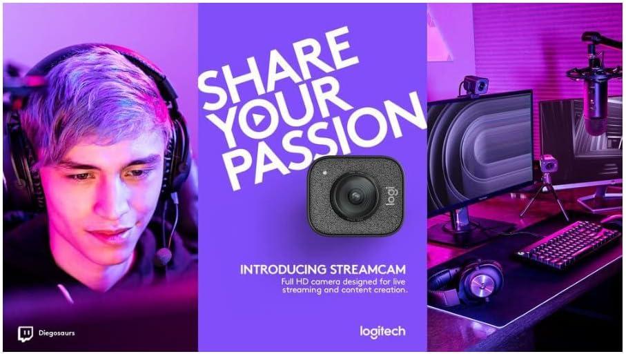 imageLogitech StreamCam Premium Webcam for Streaming and Content Creation Full HD 1080p 60 fps Works with Microsoft Teams Google Meet Zoom Nintendo Switch 2s new GameChat mode for PCMac  GraphiteGraphite