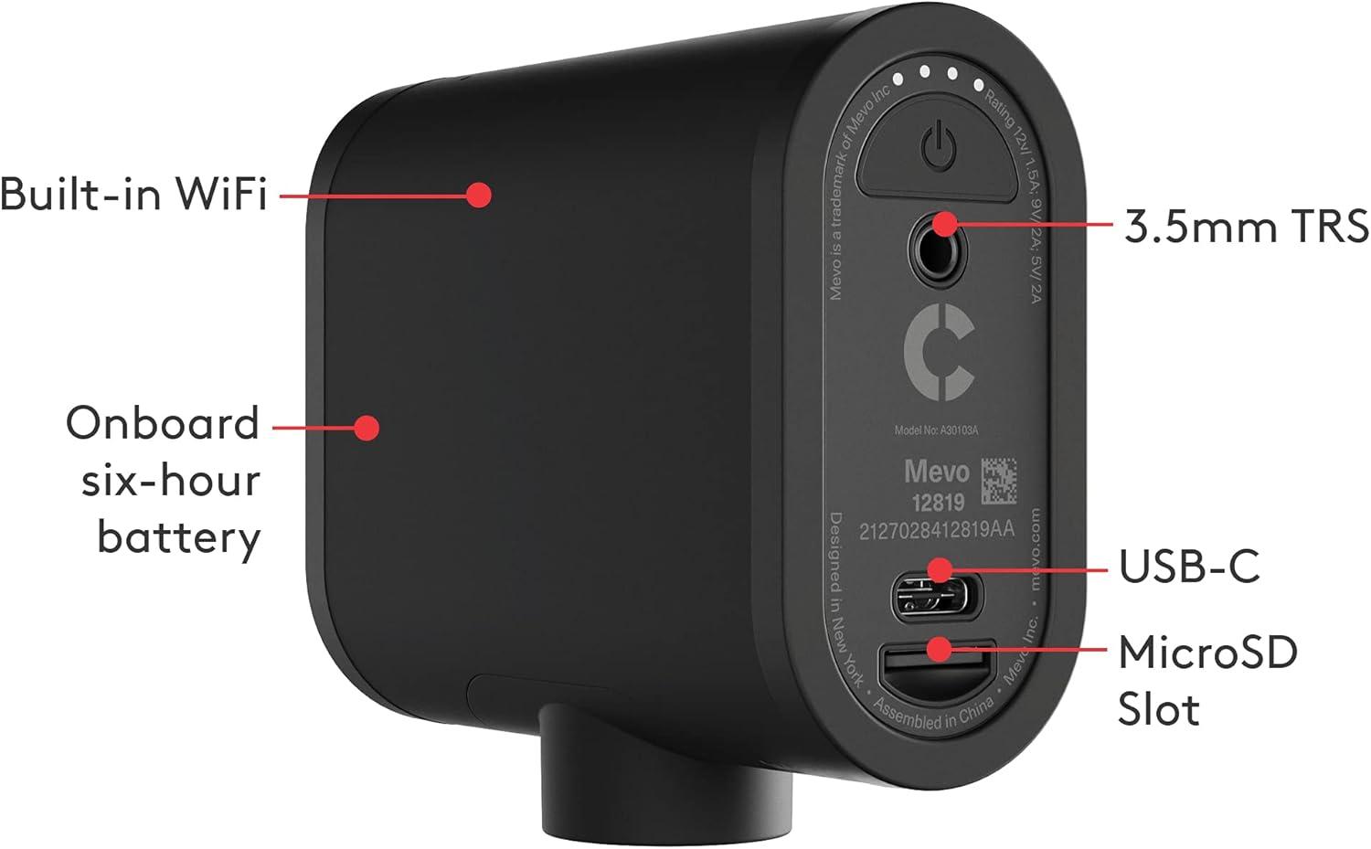 imageLogitech for Creators Mevo Start Wireless Live Streaming Camera 1080p HD Video Quality Intelligent App Control Stream via LTE or WiFi  Black1 Pack