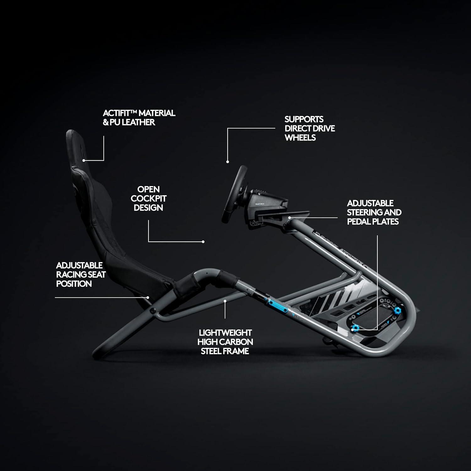 imagePlayseat Trophy  Logitech G Edition Sim Racing Cockpit  Fully Adjustable  Direct Drive Support  Lightweight ampamp Robust  Absolute Comfort ActiFit