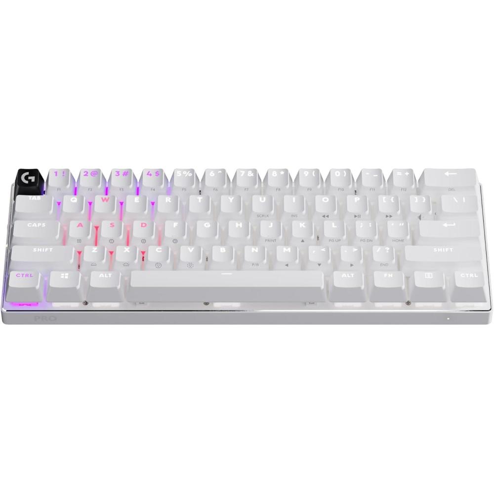 imageLogitech G PRO X 60 Lightspeed Wireless Gaming Keyboard Ultra Compact TKL 60 Mechanical Keyboard for Windows PC LIGHTSYNC RGB DualShot PBT Keycaps GX Optical Tactile Switches  BlackWhite