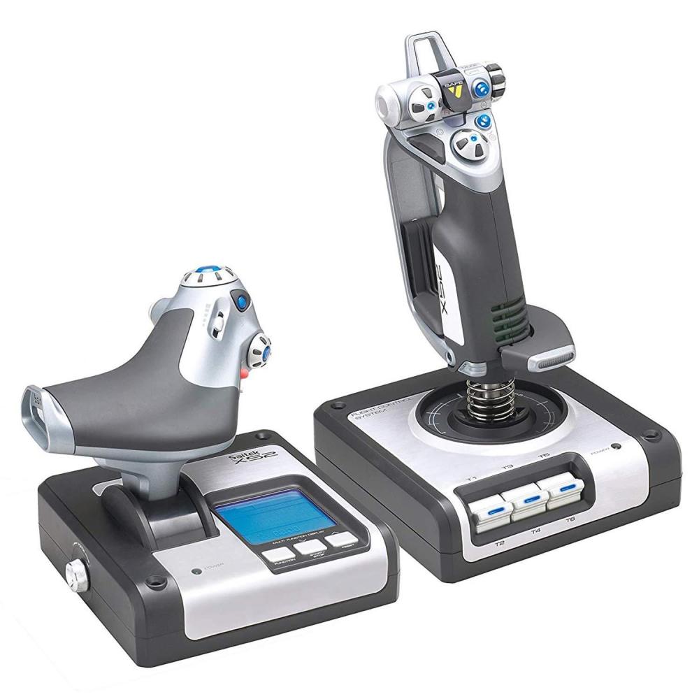 imageLogitech G X52 Flight Control System  Standard PackagingBlack Blue Silver