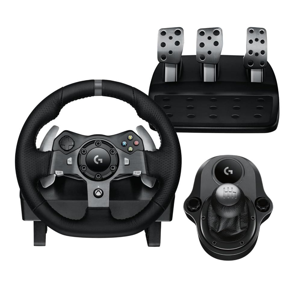 imageLogitech G29 Driving Force Racing Wheel and Pedals Force Feedback Real Leather  Logitech G Driving Force Shifter  For PS5 PS4 and PC Mac  BlackXbox XS  Xbox One  PCMac