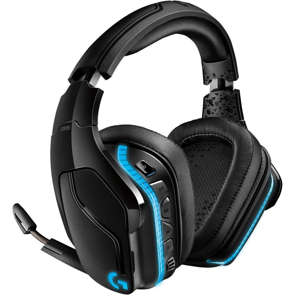 imageLogitech G935 Wireless DTSX 71 Surround Sound LIGHTSYNC RGB PC Gaming Headset  BlackBlueG935 Only