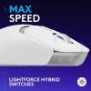 Logitech G309 Lightspeed Wireless Gaming Mouse, Lightweight, LIGHTFORCE Switches, Hero 25K Sensor, 300+ hr Battery, 6 Programmable Buttons, PC & Mac – White(White)