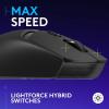 Logitech G309 Lightspeed Wireless Gaming Mouse, Lightweight, LIGHTFORCE Switches, Hero 25K Sensor, 300+ hr Battery, 6 Programmable Buttons, PC & Mac – White(Black)