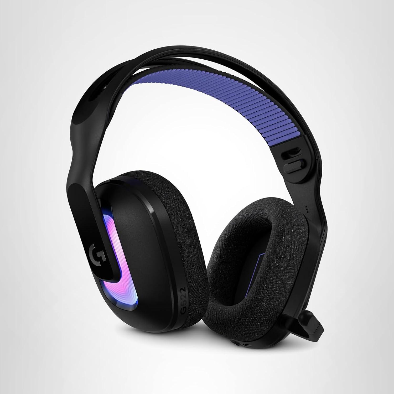 image:imageLogitech G522 Lightspeed Wireless Gaming Headset LIGHTSYNC RGB Full Bandwidth Mic amp Advanced Synchronized Audio TriConnectivity with Lightspeed Bluetooth USBA to USBC for PC WhiteBlack