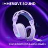 Logitech G522 Lightspeed Wireless Gaming Headset, LIGHTSYNC RGB, Full Bandwidth Mic & Advanced Synchronized Audio, Tri-Connectivity with Lightspeed, Bluetooth, USB-A to USB-C for PC – White(White)