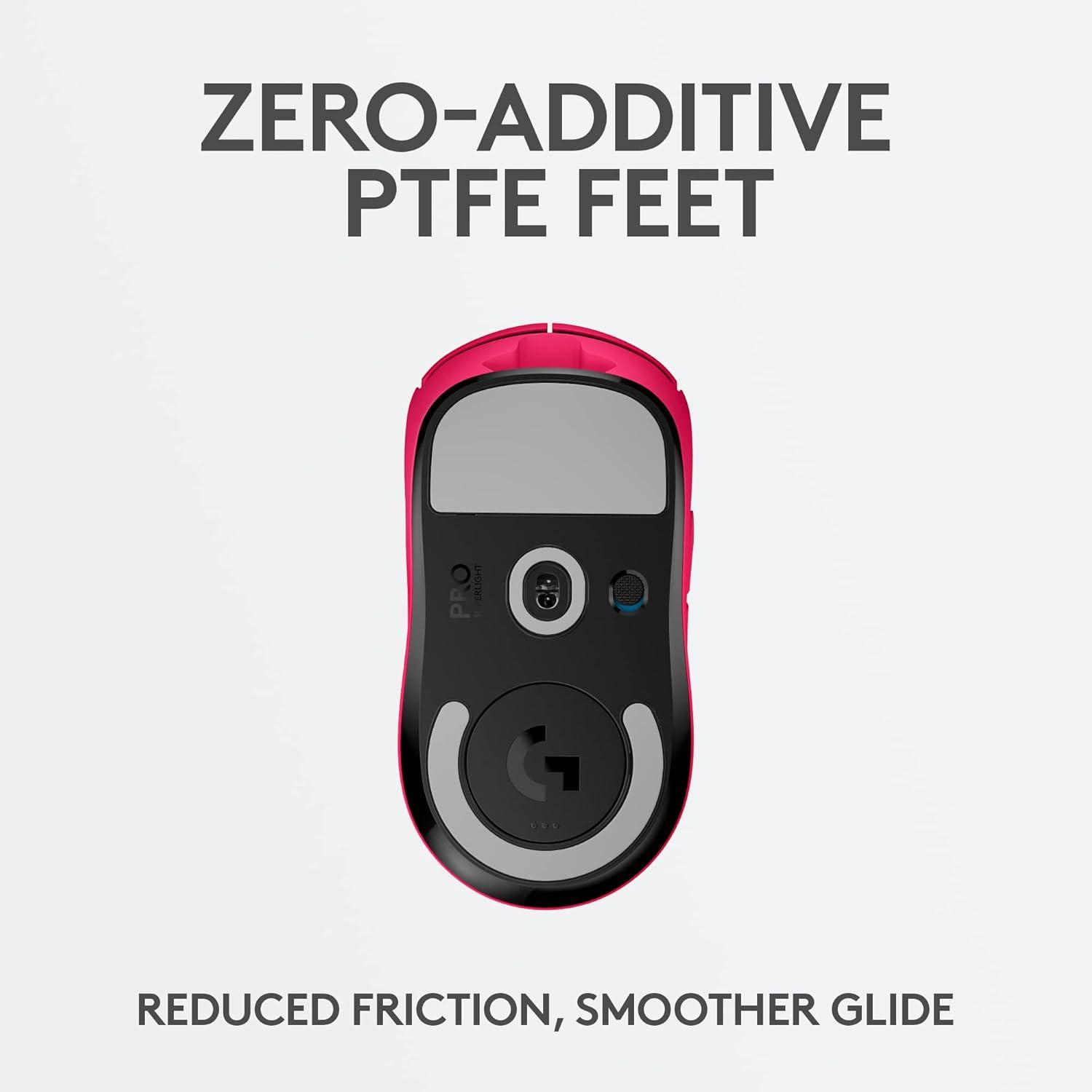 image:imageLogitech G PRO X Superlight Wireless Gaming Mouse UltraLightweight Hero 25K Sensor 25600 DPI 5 Programmable Buttons Long Battery Life Compatible with PCMac Magenta