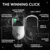 Logitech PRO X2 SUPERSTRIKE Lightspeed Wireless Gaming Mouse, Ultra-Fast Performance, Ultra Lightweight (61 g), Customizable Click Haptics, USB-C Charging, for PC/Mac/Laptop – White