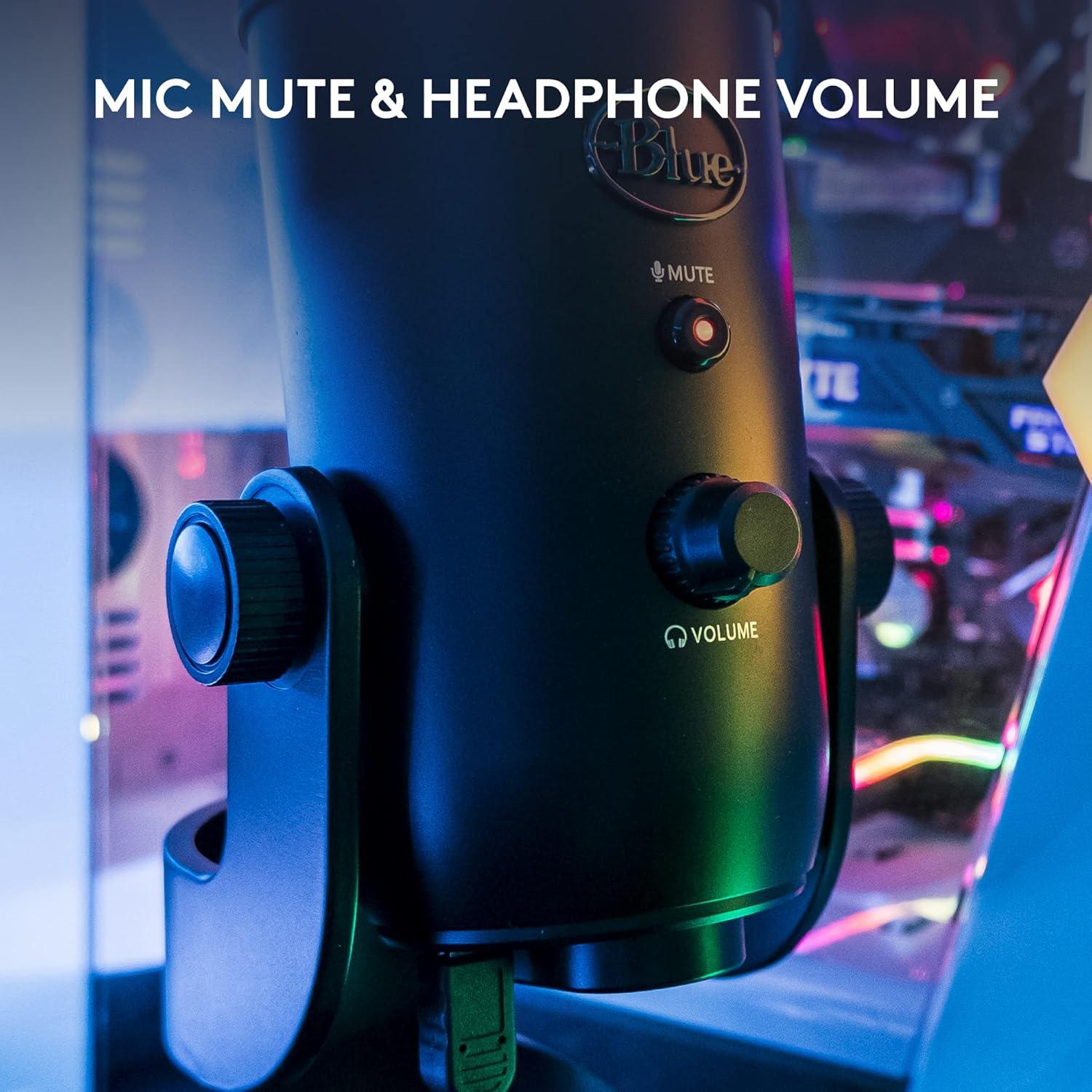 image:imageLogitech Creators Blue Yeti USB Microphone for Gaming Streaming Podcast YouTube Discord PC Studio Sound Plug amp PlaySilverBlackout