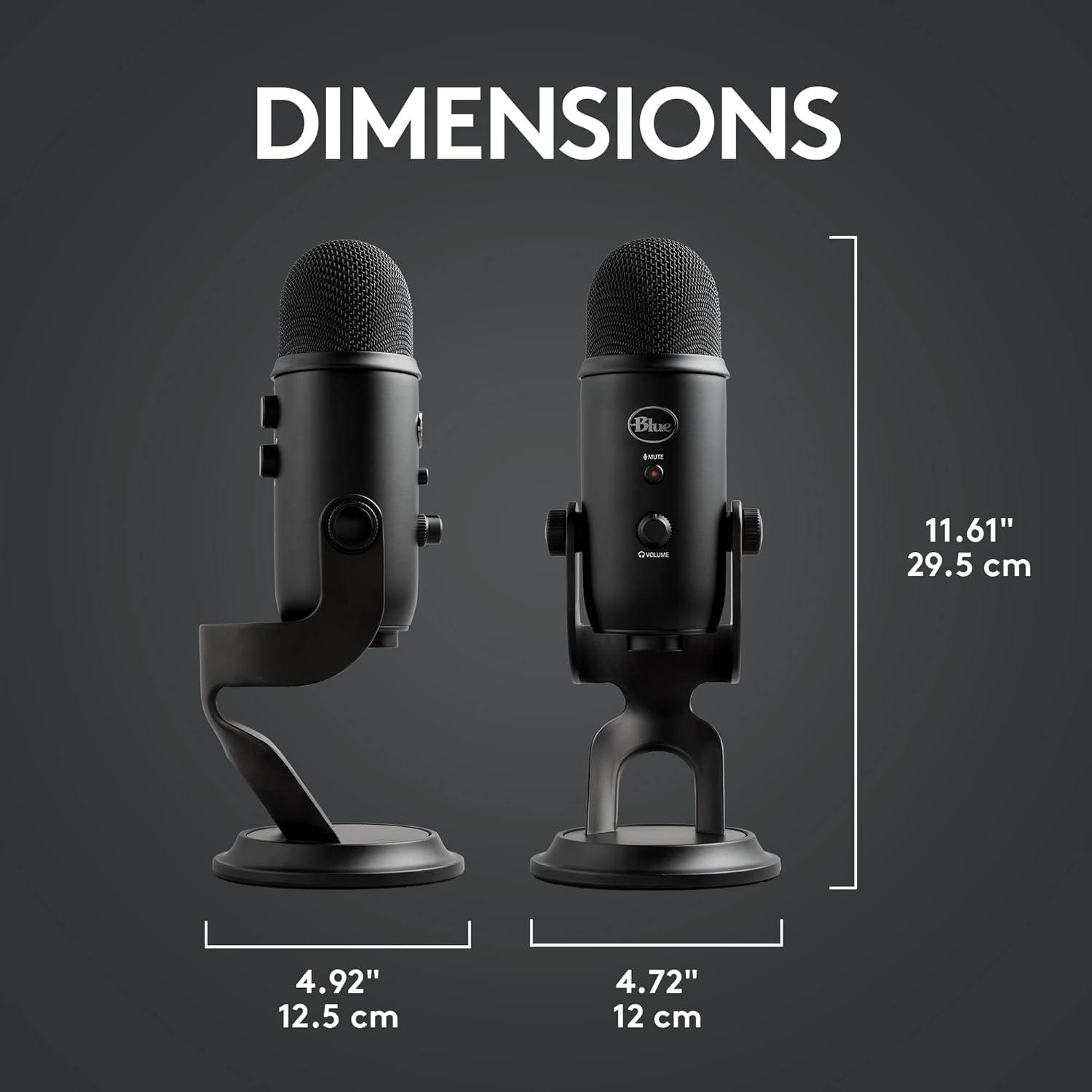 image:imageLogitech Creators Blue Yeti USB Microphone for Gaming Streaming Podcast YouTube Discord PC Studio Sound Plug amp PlaySilverBlackout