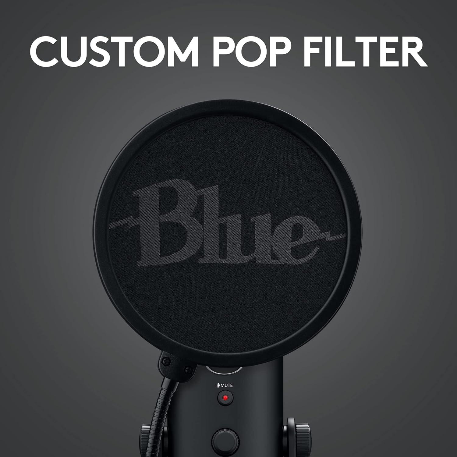 image:imageLogitech Creators Blue Yeti USB Microphone for Gaming Streaming Podcast YouTube Discord PC Studio Sound Plug amp PlaySilverBlackout
