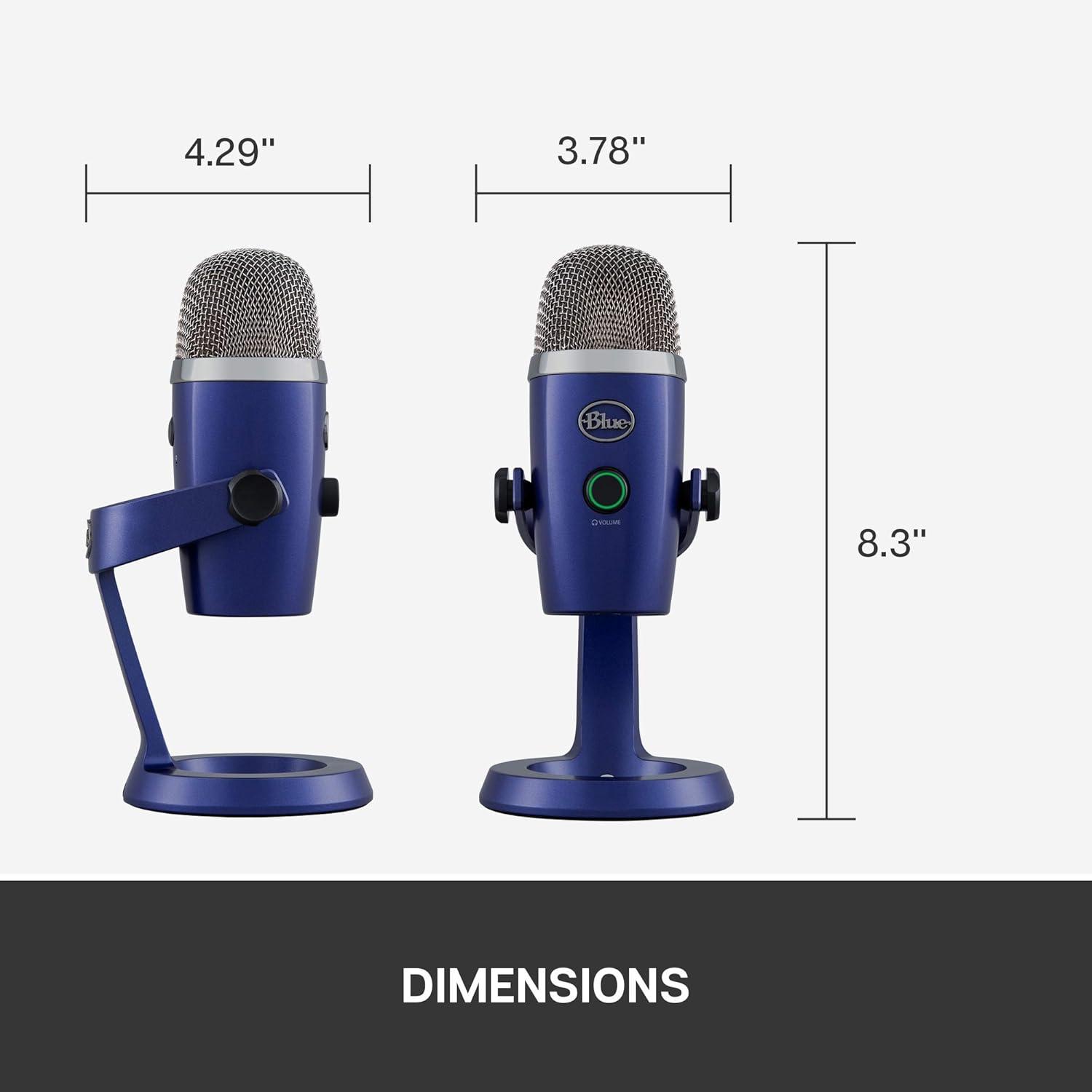 image:imageLogitech for Creators Blue Yeti Nano USB Microphone for Gaming Streaming PodcastingTwitch YouTube Discord Recording for PC and Mac Plug amp Play Shadow GreyVivid Blue