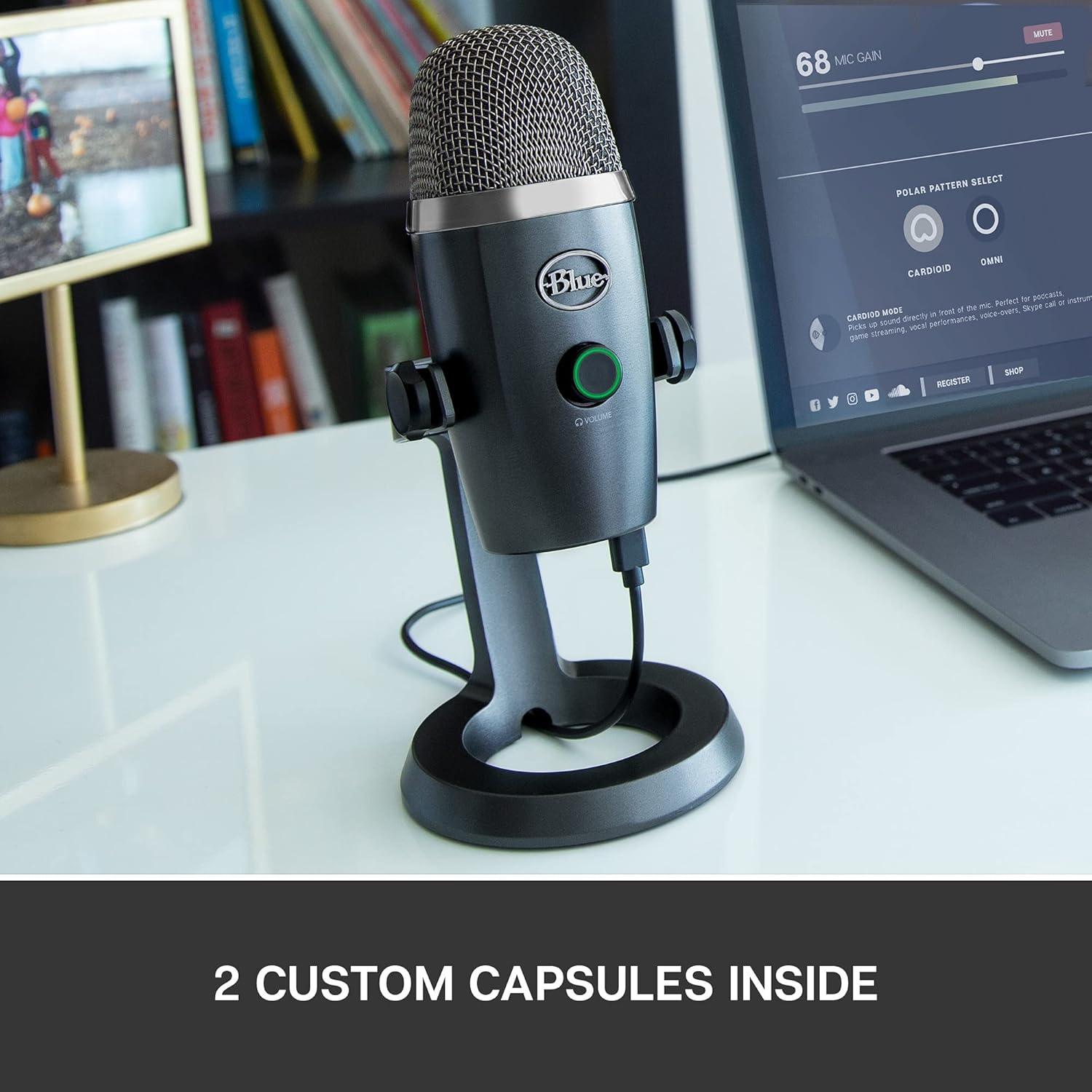image:imageLogitech for Creators Blue Yeti Nano USB Microphone for Gaming Streaming PodcastingTwitch YouTube Discord Recording for PC and Mac Plug amp Play Shadow GreyShadow Grey