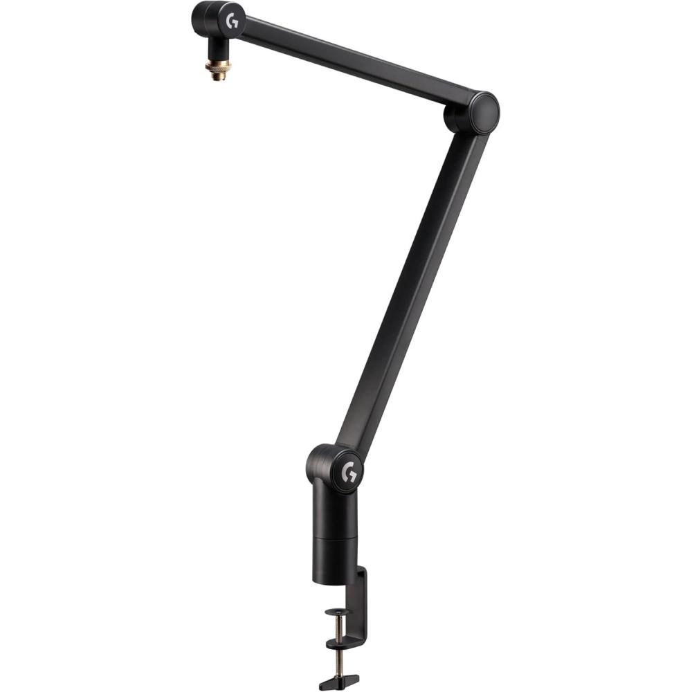 image:imageLogitech G Compass Premium Broadcast Boom Arm for Microphone Internal Springs Desktop Clamp and Builtin Cable Management For Recording Gaming Streaming Black