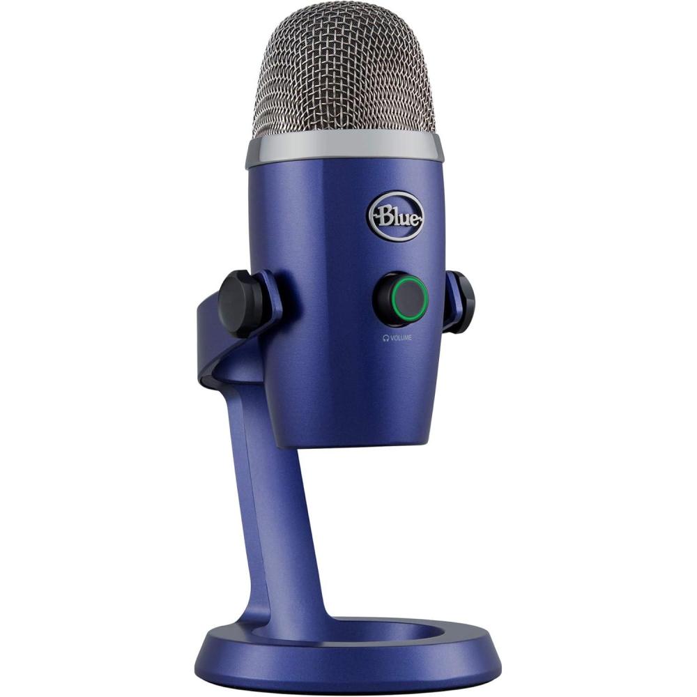 image:imageLogitech for Creators Blue Yeti Nano USB Microphone for Gaming Streaming PodcastingTwitch YouTube Discord Recording for PC and Mac Plug amp Play Shadow GreyVivid Blue