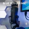 Logitech Creators Blue Yeti USB Microphone for Gaming, Streaming, Podcast, YouTube, Discord, PC, Studio Sound, Plug & Play-Silver(Blackout)